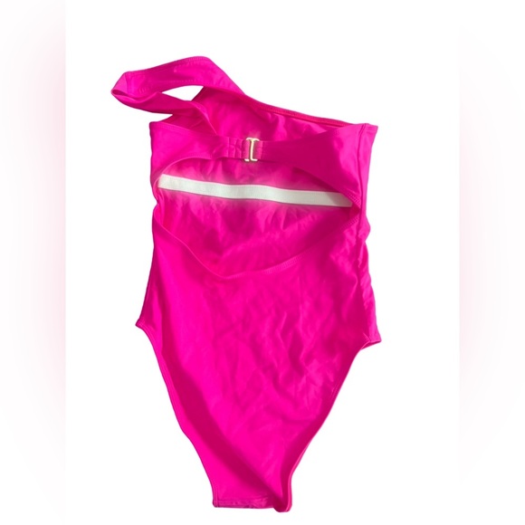 Faithfull the Brand One-Shoulder Pink Swimsuit - Picture 3 of 4